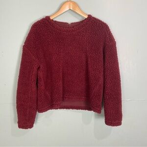Lululemon Wool Whenever Crew Red W3DSMS Pullover Sweater Sz 8‎
